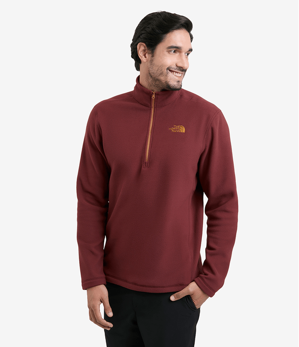 Fleece Masculino Glacier 1/4 Zip Sumac | The North Face