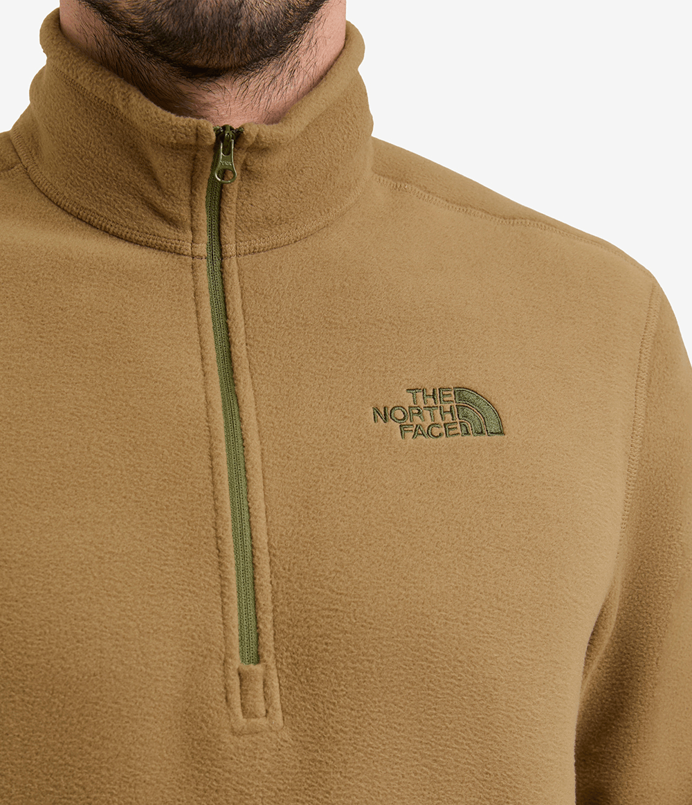 Fleece Masculino Glacier 1/4 Zip Utility Brown | The North Face