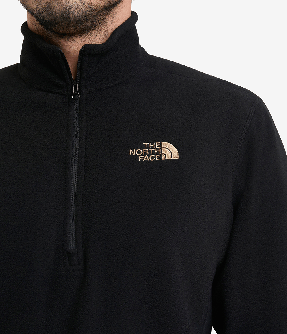 Fleece Masculino Glacier 1/4 Zip Preto | The North Face