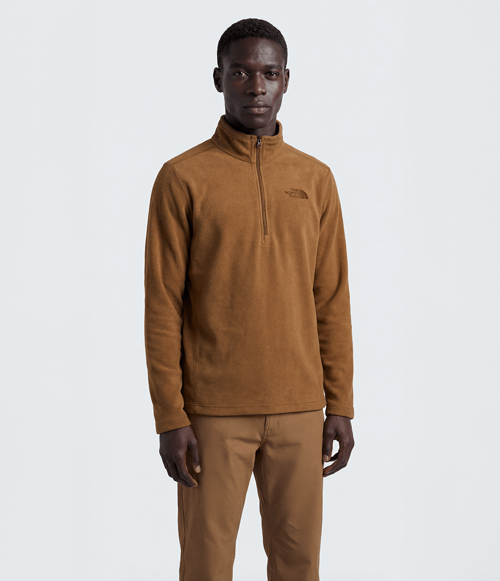 Fleece Masculino Glacier 1/4 Zip Burnt Umber | The North Face