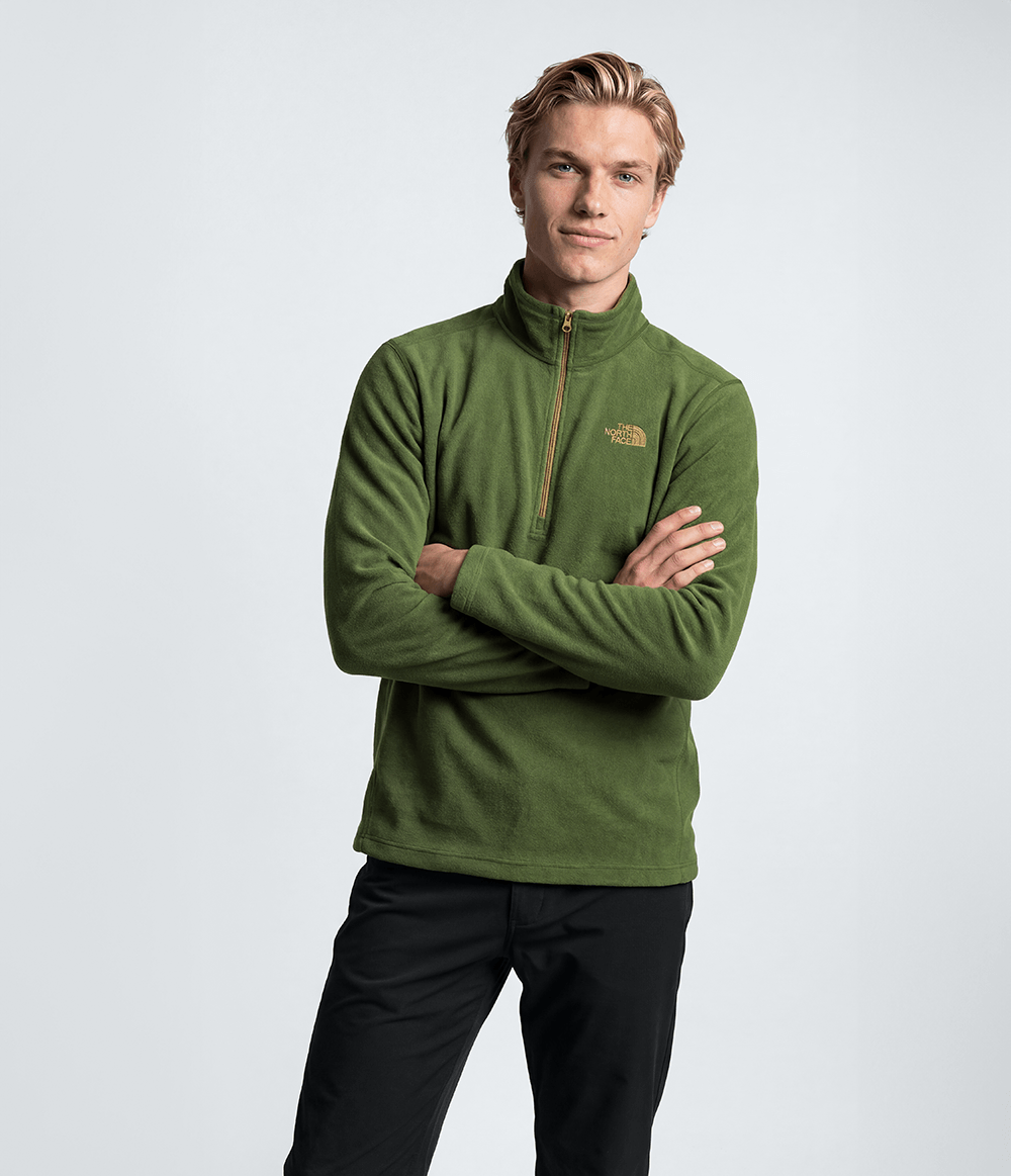 Fleece Masculino Glacier 1/4 Zip Woodland Green | The North Face