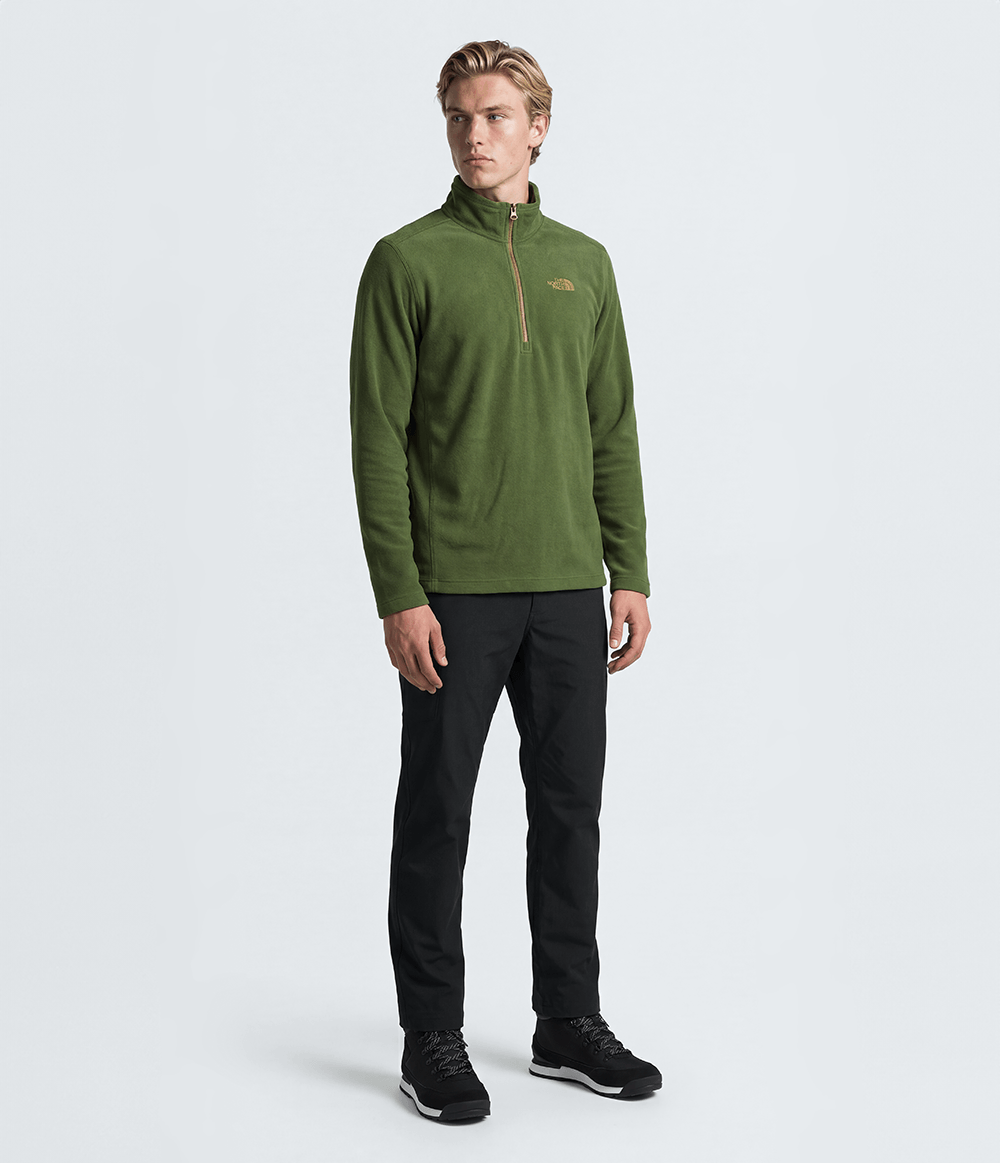 Fleece Masculino Glacier 1/4 Zip Woodland Green | The North Face