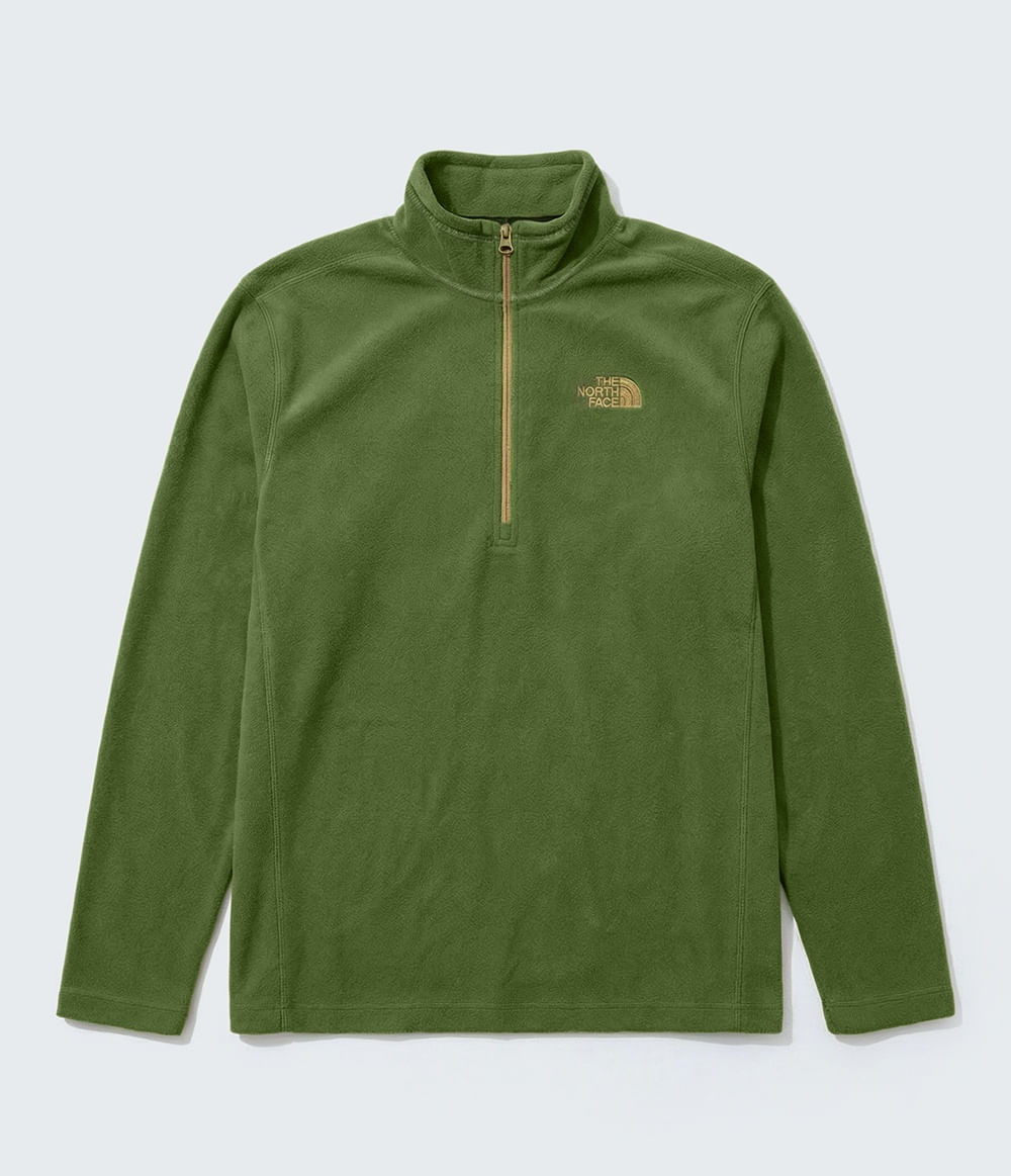 Fleece Masculino Glacier 1/4 Zip Woodland Green | The North Face