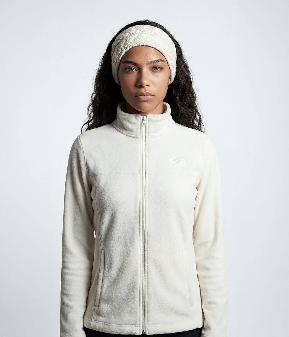 Fleece Feminino Glacier Full Zip White Dune | The North Face