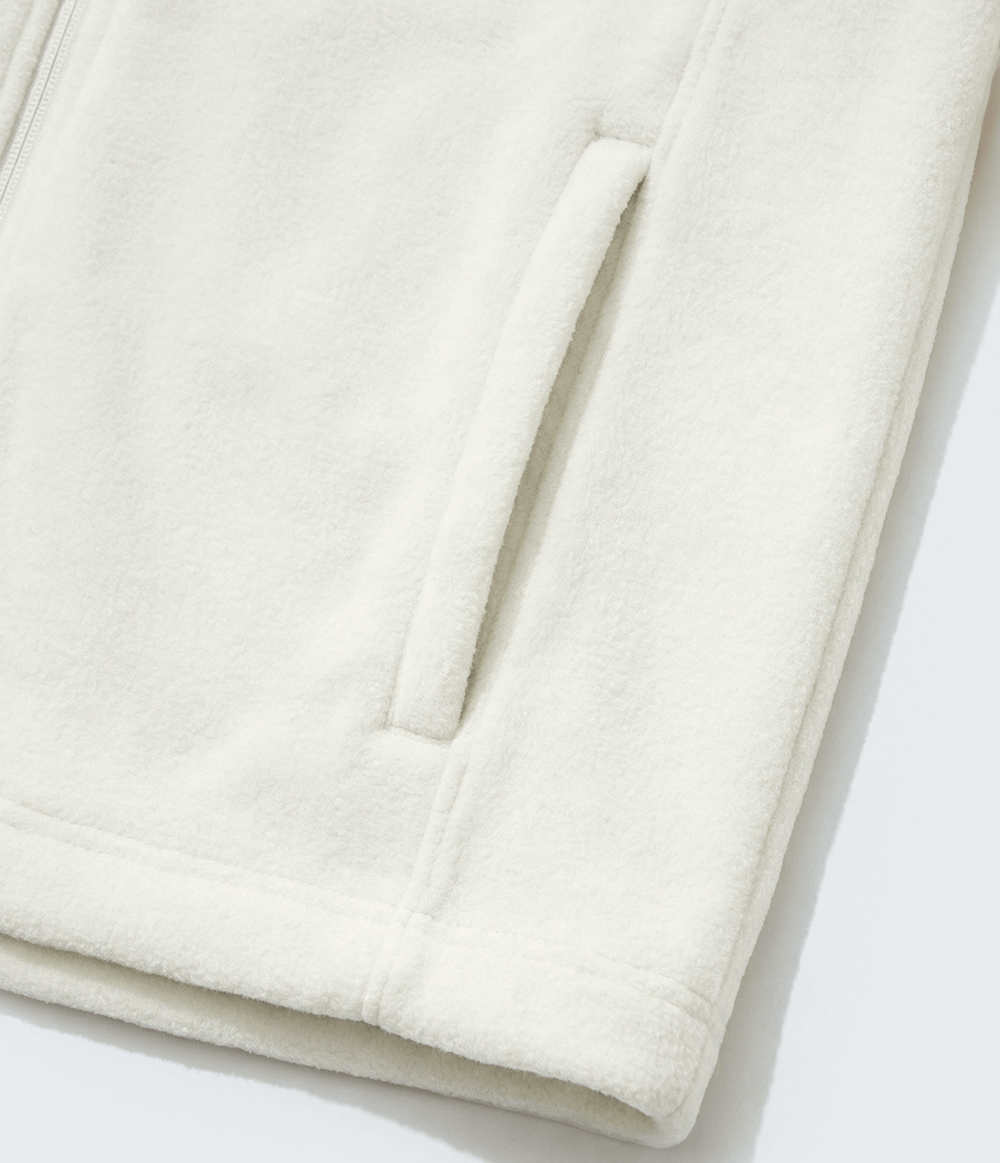 Fleece Feminino Glacier Full Zip White Dune | The North Face